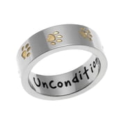 Unconditional Love Paw Print Pet Memorial Ring size 6