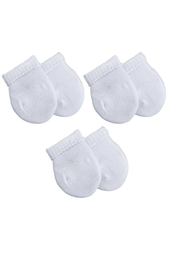 Unisex Adjustable Preemie White Socks with Cuff
