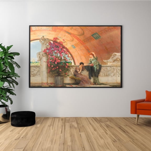 Unconscious Rivals by Lawrence Alma Tadema Poster Wall Art Reproduction, Unframed Canvas 8x10in