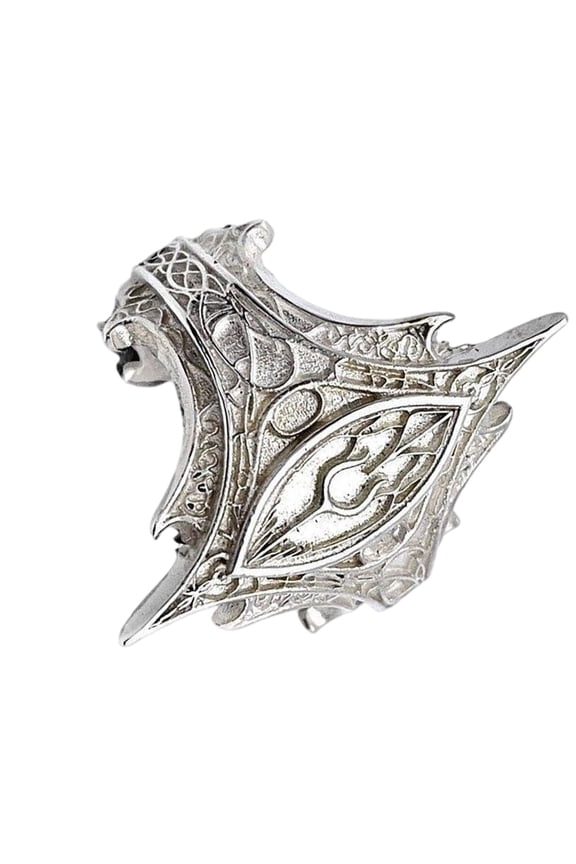 Unconventional Gothic Art Ring Intricate Embossed Design Allergy Resistant Alloy Adjustable Fit For Women Men