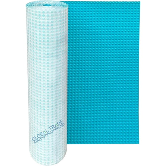 Uncoupling Waterproofing Membrane Roll, 108 Sq Ft (3.3 Ft x 32.8 Ft), 1/8'' Anti-Fracture Mat, Crack Isolation Flooring Underlayment for Bathroom Floor Tile, Subfloor