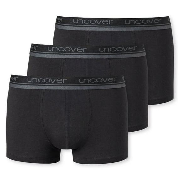 Uncover By Schiesser Men Boxer Shorts Cotton Black 3Xl