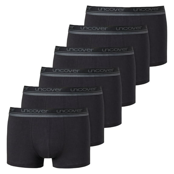Uncover By Schiesser Men Boxer Shorts Cotton Black M
