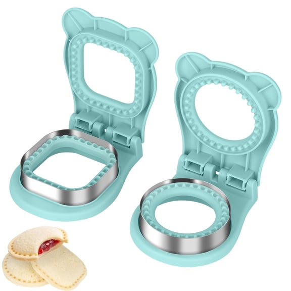 Uncrustable Sandwich Cutter Maker – Sandwich Sealer and Cutter for Lunchbox and Breakfast, Square Shape, Light Blue