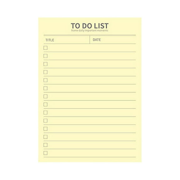 Undated Daily Checklist Notebook To Do List, Weekly Plan Notepad And Agenda Organizer For Planning And Productivity (Yellow)