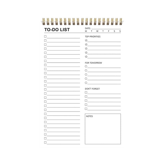 Undated Daily Planner Notepad To Do List, Task Checklist Notebook For Note Taking And Daily Organization, Productive Home (A)