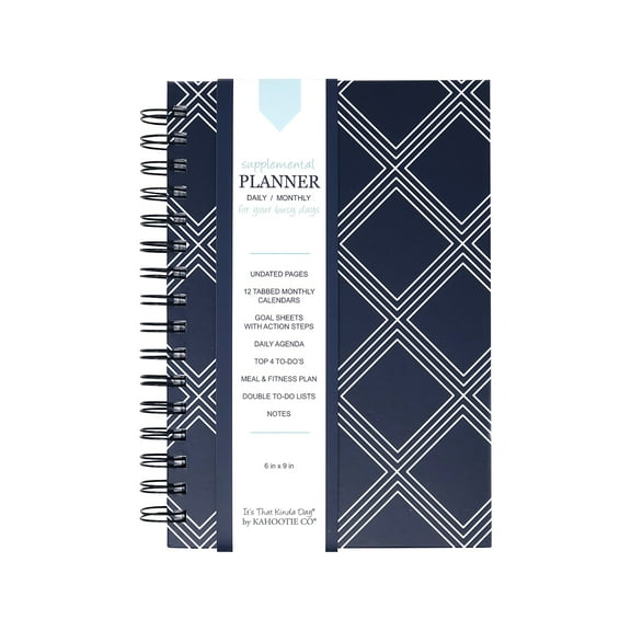 Undated Kahootie Co. 6" x 9" Planner It's That Kinda Day Navy Diamond (ITKDND-H)