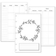 thumbnail image 1 of Undated Monthly Calendar Refills for 7 Disc Planners (Flora), 1 of 7