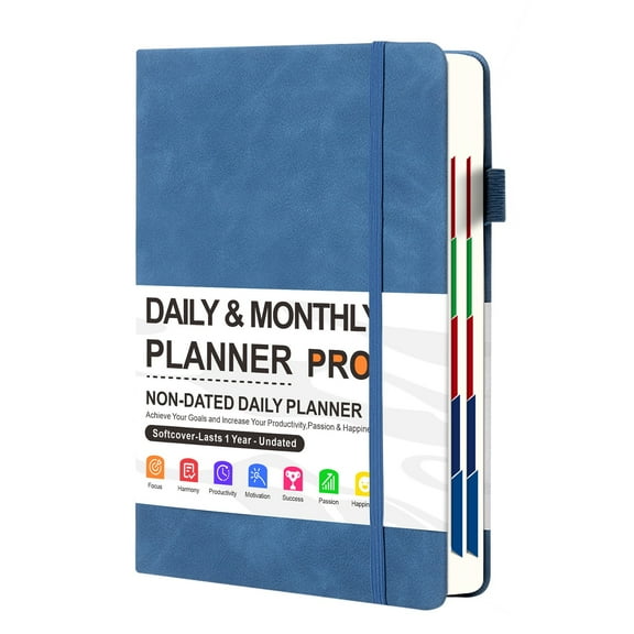 Undated Planner, Weekly Monthly Planner, Planner Undated, Undated Planner Weekly and Monthly, Calendar Journal, Self Filled Date Planner, Hardcover Planner for Work Office, Daily Organizer Notebook