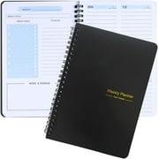 Undated Planner - Weekly Planner Daily Planner Undated, 52 Weeks Planner Notebook, 5.7  x 8.0  Monthly Weekly Planning Agenda, Easily Organize Daily Tasks for Effective Life - Black
