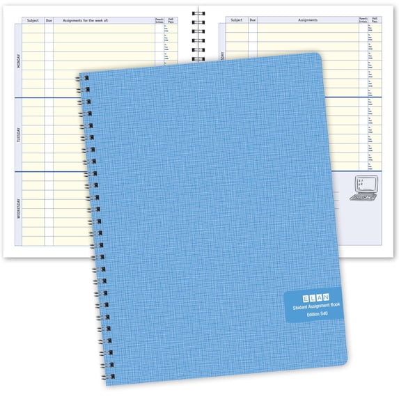 Undated Student Assignment Homework Planner by Elan Publishing Company (S40) - UQ-78P7-G9OV