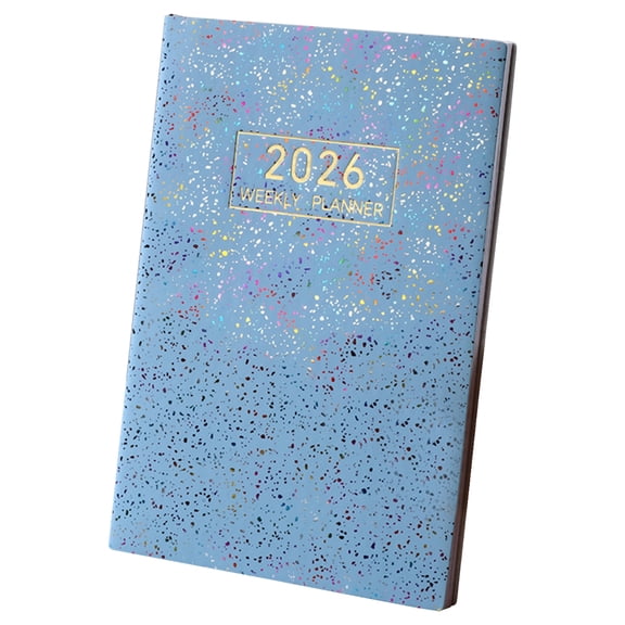 Undated Weekly and Monthly Planner, Hardcover Leather Calendar Blank Planner, Simplified To Do List Notebook with Goal & Habit Tracker Organizer, Daily Weekly Planner for Work School Home