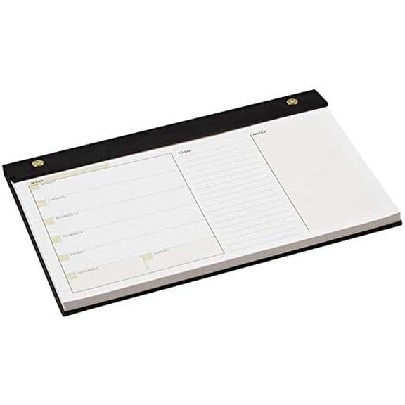 Undated Weekly Pad Planner, by Gallery Leather, 7"x11" (Freeport Black)