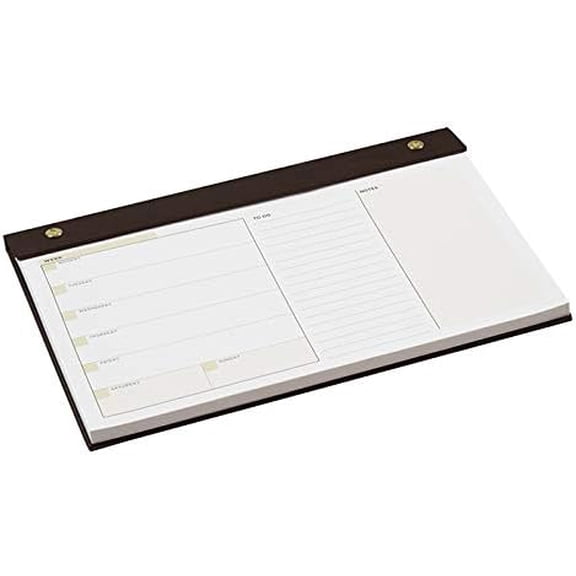 Undated Weekly Pad Planner, by Gallery Leather, 7"x11" (Freeport Mocha)