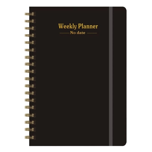 Undated Weekly Planner with Habit Tracker, Spiral Binding To Do List Notebook, A5 Weekly Goal Planner with Spiral Binding & Stickers Home Work Supplies for Women, 1 Pcs, 8.26x5.70"