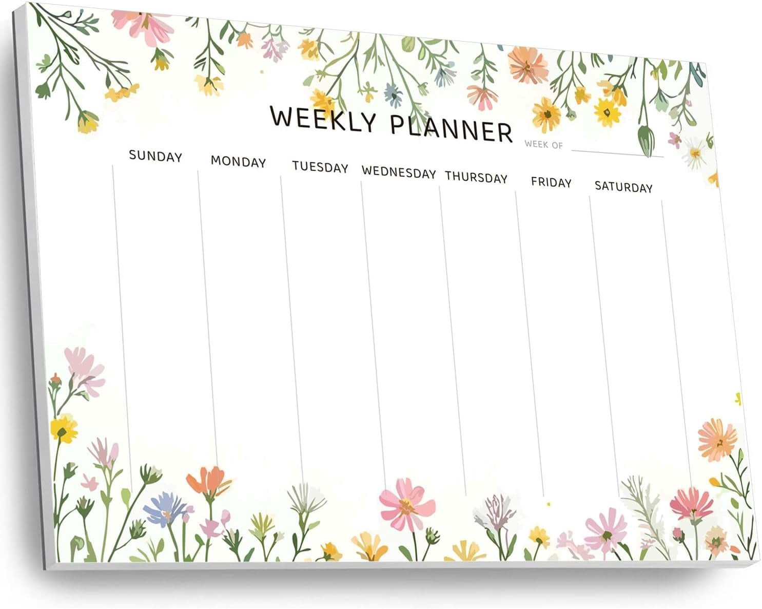 Undated Weekly Planner Notepad, 52 Sheet -Off Weekly Notepad, Desk ...