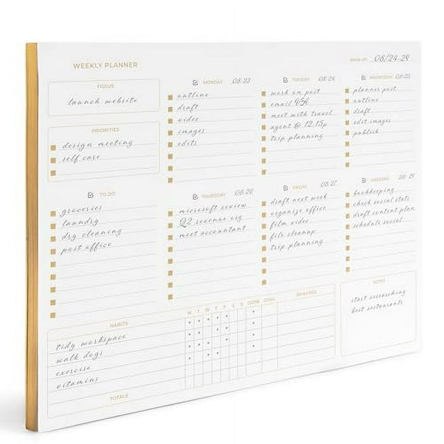 Undated Weekly Planner Pad Undated Planner Weekly Calendar Pad 8 5 Undated Weekly Planner Pad Undated Planner Weekly Calendar Pad 8 5