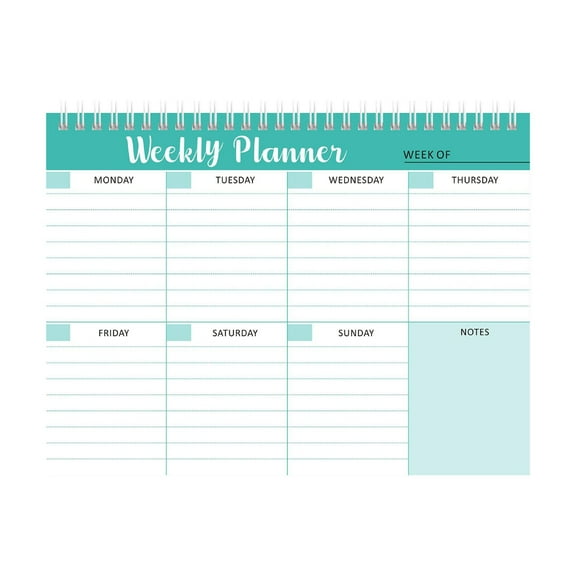 Undated Weekly Planner Tear Out To Do List With Daily Agenda And Calendar 52 Sheets 100gsm Paper 75x10 Inches For Craft Stationery,19 cm25.4 cm,Red
