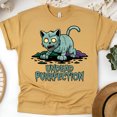 thumbnail image 1 of Undead Purrfection Zombie Cat Shirt for Adults, Funny Halloween Graphic Tee, Gold, Size 3XL, 1 of 6
