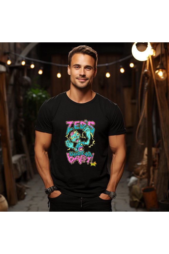Undead Zed Graphic Design Everyday Casual Statement T-Shirt