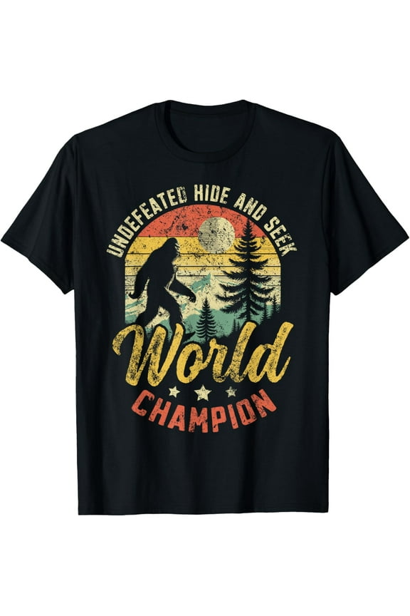 Undefeated Hide And Seek Champion bigfoot retro vintage T-Shirt Shirts