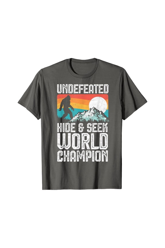 Undefeated Hide and Seek World Champion Mountains Bigfoot T-Shirt