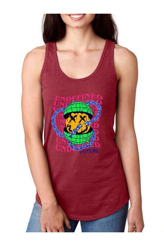 Undefined Future Chain Drip Racerback Tank Women - Women Racer Back, Cardinal Red, Large