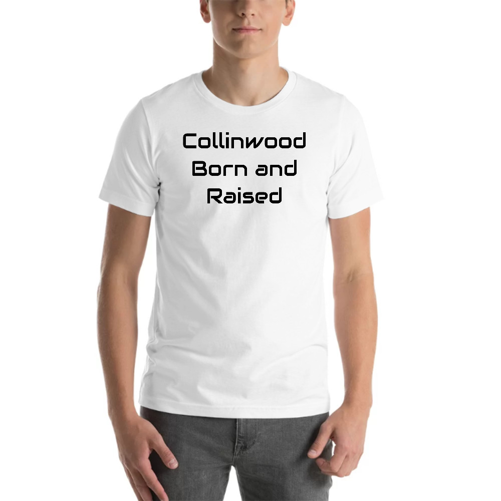 Undefined Gifts L Collinwood Born And Raised Short Sleeve Cotton T