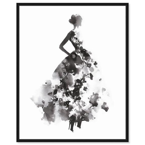Undefined Lady Canvas Print Fashion Wall Art by Art Remedy, Black Frame, 36 x 45
