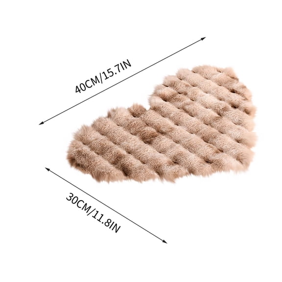 Under$1 PEONAVET Bedroom Rug Bubble Pile Cream Style Living Room Heart Rug Single Sofa Coffee Table Rug Cloakroom Makeup Cushion Rugs