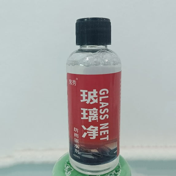 Under$1 PEONAVET Car Glass Maintenance Experts 60ml/bottle Glass Oil Film Cleaning Brush Supplement Deeps Cleaning Front Side Window Rearview Mirror Etc