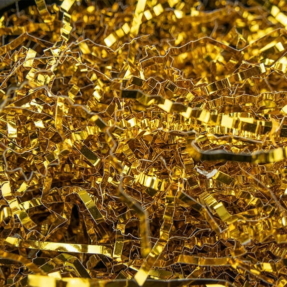 Rciityk Crinkle Cut Paper Shred Filler 100G/Bag Shredded Paper for Gift Box Baskets Wrapping and Filling (Gold)