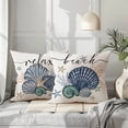 thumbnail image 1 of PEONAVET Summer Letters Pillow Set Scallop Printing Sofa Window Cushion Set Living Room Bedroom Cushions, 1 of 5