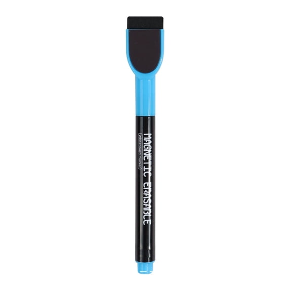Under 1$ Dollar 12 Colors Whiteboard Markers Fine Tip With Eraser Cap Magnetic Dry Erase Pens For Calendar And To Do List(Light Blue,One Size)
