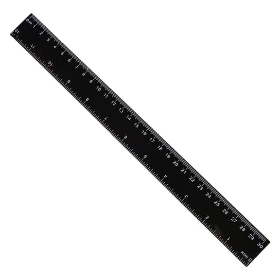 Under 1$ Dollar 30cm Straight Plastic Ruler Centimeter Scale Measuring Tool For Home Office And Artist Use(Black,One Size)