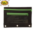 thumbnail image 1 of Under 1$ Dollar Oxford Cloth Pencil Case, Double‑Layer Clear Mesh Large Capacity Zipper Pencil Box, Wear‑Resistant Portable Pen Bag,Green, 1 of 7