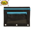 thumbnail image 1 of Under 1$ Dollar Oxford Cloth Pencil Case, Double‑Layer Clear Mesh Large Capacity Zipper Pencil Box, Wear‑Resistant Portable Pen Bag,Light Blue, 1 of 7