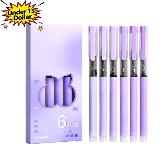 Under 1$ Dollar Straight Liquid Ballpoint Pen Sign Pen, 0.5mm High Capacity Black Ink Water Pen, Fast Drying Exam Writing Pens