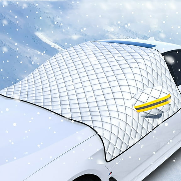 Under $1 GFHFHITJ Windshield Snow Cover with Magnetic Edges Winter Frost Protector for Cars