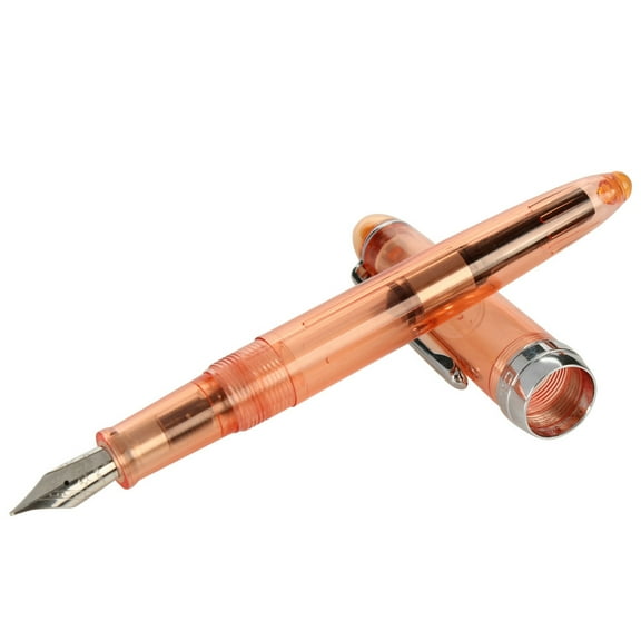 Under $1 Iridium Point Pen, Jinhao 992 Transparent Fountain Pen, Fine Nib Spiral Design for Office Writing, Fountain Pen, Yellow, by Goohae