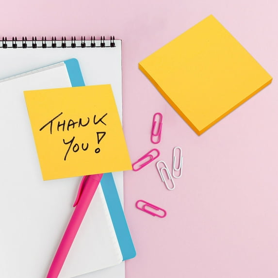 Under $1 Memo Pads, 720-Sheet Bright Color Sticky Notes, Super Adhesive for Office Reminders & Messages, Sticky Notes, Multi-Color, by Goohae