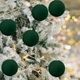 thumbnail image 1 of PEONAVET 12 Pcs Velvet Christmas Balls Flocked Christmas Tree Ball Ornaments Plastic Balls Xmas Decorative Hanging Ornaments Christmas Tree Decoration(Green,2.36inch), 1 of 4