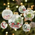 thumbnail image 1 of Under$1 PEONAVET Christmas Decoration Balls Shatterproof Transparent Christmas Dazzles Decorative Hanging Christmas Tree Baubles Decorative Hanging Ornaments, 1 of 5