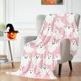 thumbnail image 1 of Under $1! PEONAVET Halloween Ghost Blanket Soft Cozy Fluffy Throw Blanket Lightweight Velvet Bed Blanket for Couch Sofa, 1 of 8