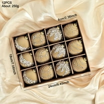 PEONAVET Velvet Christmas Balls 12ct Flocked Christmas Tree Ball Ornaments Plastic Shatterproof Xmas Balls Christmas Tree Decoration(Yellow,6cm/2.36")