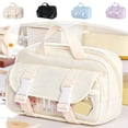 thumbnail image 1 of Under 1$ Pencil Case Double Flap Portable Pen Pouch Stationery Organizer for College Office Teens 8.3x4.7x2.8 in Cloth Multicolor by Xuniizn, 1 of 7