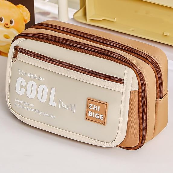 Under $1 Pencil Case, Campus Season Students Large Capacity Pencil Case Pen Bag Back to College