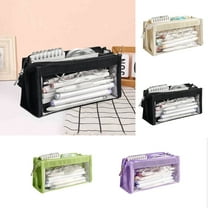 Under $1 Pencil Case, Hwkond Large Capacity Transparent Pencil Pouch for Students Six Floors Of Storage Space Back to College