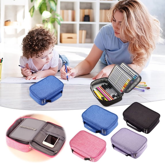 Under $1 Pencil Case Large Capacity Pencil Pouch 72 Slot Pencil Box Pen Bag Artist Storage Organizer for College Office Desk Supplies by PALIFEUR