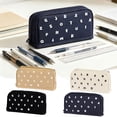 thumbnail image 1 of Under $1 Pencil Case, Letter Print Standable Large Capacity Pen Pouch, Multifunctional Stationery Organizer for College Office by PALIFEUR, 1 of 9